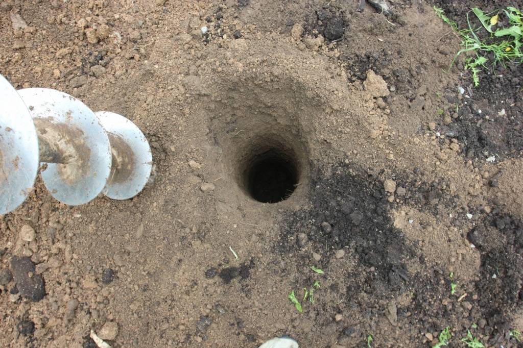 пробурить яму для проверки грунта и грунтовых вод